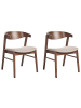 Beliani 2er-Set Esszimmerstuhl LILLY in Beige/Braun