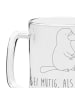 Mr. & Mrs. Panda Gravur Bierkrug Schnabeltier Mut mit Spruch in Transparent