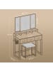 VASAGLE Schminktisch Dacey in Milchkaffeefarben - (B)90 x (H)141 x (T)40 cm