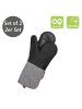 Wenko Topfhandschuhe Silikon Mod. Ada Schwarz, 2er, Topfhandschuhe Silikon Ada Schwarz, 2er in Grau