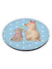 Mr. & Mrs. Panda Rund Magnet Bär Kind ohne Spruch in Blau Pastell