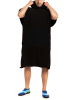 Aquarti Aquarti Damen Herren Badeponcho Frottee in schwarz