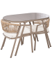 Beliani 3-tlg Bistro Set MUROS in Beige