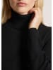 MADELEINE Schlichter Feinstrickpullover mit Rollkragen in schwarz