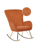 Beliani Schaukelsessel ANASET in Orange/Gold - (W) 74 x (H) 99 x (L) 99 cm