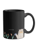 Mr. & Mrs. Panda Kaffeebecher Otter Stein ohne Spruch in Schwarz