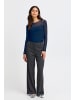 Fransa Longsleeve FRFXDETA TEE 1 20610740 transparentes Oberteil mit Punkten in Blau