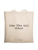 Mr. & Mrs. Panda Tragetasche Spruch Tragetasche Glück mit Spruch in Creme