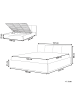 Beliani Doppelbett ORBEY in Grau - (W) 197 x (H) 88 x (L) 212 cm
