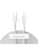 Wisam 2 Stück Schnell-Ladekabel USB-C auf Lightning PD 20W 1.5m Weiß
