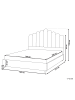 Beliani Doppelbett VINCENNES in Weiß/Schwarz - (W) 165 x (H) 124 x (L) 213 cm