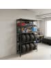 relaxdays Reifenregal in Schwarz - (B)110 x (H)210 x (T)40 cm