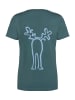 elkline T-Shirt Rudolfine in trekking green - ashblue