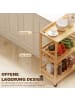 HOMCOM Küchenwagen-53L x 30,5B x 83H cm-Naturholz