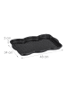 relaxdays 3 x Schuhabtropfschale in Schwarz - (B)48 x (H)3 x (T)34 cm