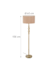 relaxdays Stehlampe in Beige/ Gold - (H)156 cm