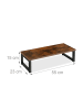 relaxdays Monitorständer in Braun/ Schwarz - (B)55 x (H)15 x (T)23 cm