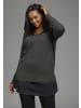 Laura Scott Longbluse in weiß+schwarz
