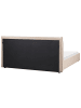 Beliani Doppelbett LAVAUR in Beige - (W) 203 x (H) 100 x (L) 220 cm
