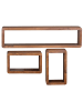 KADIMA DESIGN Design Wandregal 3er Set BOHA Massiv Holzregale in Massivholz