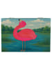 Mr. & Mrs. Panda Holzkiste Flamingo Stolz Design ohne Spruch in Weiß