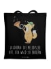Mr. & Mrs. Panda Shopping Tasche Jagdhorn Magie mit Spruch in Schwarz