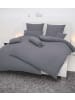 Janine Seersucker Bettwäsche - uni in grau