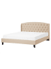 Beliani Doppelbett BORDEAUX in Beige/Braun - (W) 169 x (H) 106 x (L) 221 cm