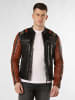 Finshley & Harding Lederjacke in schwarz cognac