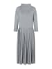More & More midilanges Shirt-Schlupfkeid, plissiert in warm grey melange