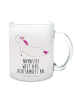 Mr. & Mrs. Panda Teetasse Einhorn Yoga mit Spruch in Transparent