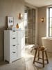 KADIMA DESIGN Badschrank | Weiß, 56x83x30cm, 4 Schubladen, 1 Tür