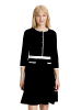 Vera Mont Strickkleid mit Rundhalsausschnitt in Schwarz/Weiß