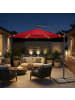 SONGMICS Sonnenschirm Sheld in Rot - (D)300 x (H)260 cm