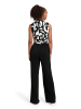 Vera Mont Jumpsuit mit Bindegürtel in Patch Black/White