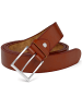 Kmisso Gürtel in Cognac Brown - Silber