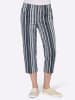 WITT WEIDEN Capri-Hose in schwarz-gestreift