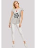 F4NT4STIC Extended Shoulder T-Shirt Love is all you need in grau meliert