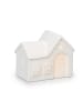 relaxdays Teelichthaus in Weiß - (B)11 x (H)9 x (T)6 cm