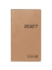 BRUNNEN Taschenkalender 758 8,7x15,3cm 1 Woche/Seite Karton braun 2027