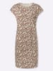 Sieh an! Jerseykleid in champagner-camel-bedruckt