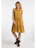 DreiMaster Vintage Damen Blusenkleid in Dunkelgelb Mehrfarbig