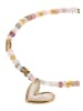 IZIA Women Bracalet With Lobster Clasp in Gold White Multicolor