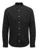 Only&Sons Hemd Slim Fit Langarm Oxford Hemd in Schwarz