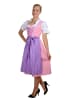 Edelnice Edelnice Midi Dirndl 3-teilig Streublümchen in rosa, weiß, lila