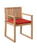 Beliani 4er-Set Esszimmerstuhl SASSARI PREMIUM in Braun/Rot