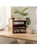 relaxdays Briefablage in Braun - (B)25 x (H)25 x (T)31 cm