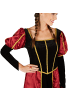 tectake Bezauberndes, langes Burgdamen-Kleid, schwarz/rot