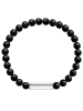 Männerglanz Armband aus Sterling Silber mit Achat in schwarz