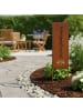 relaxdays Edelrost-Gartendeko "Wohnfühloase" in Braun - 85 x 28 cm